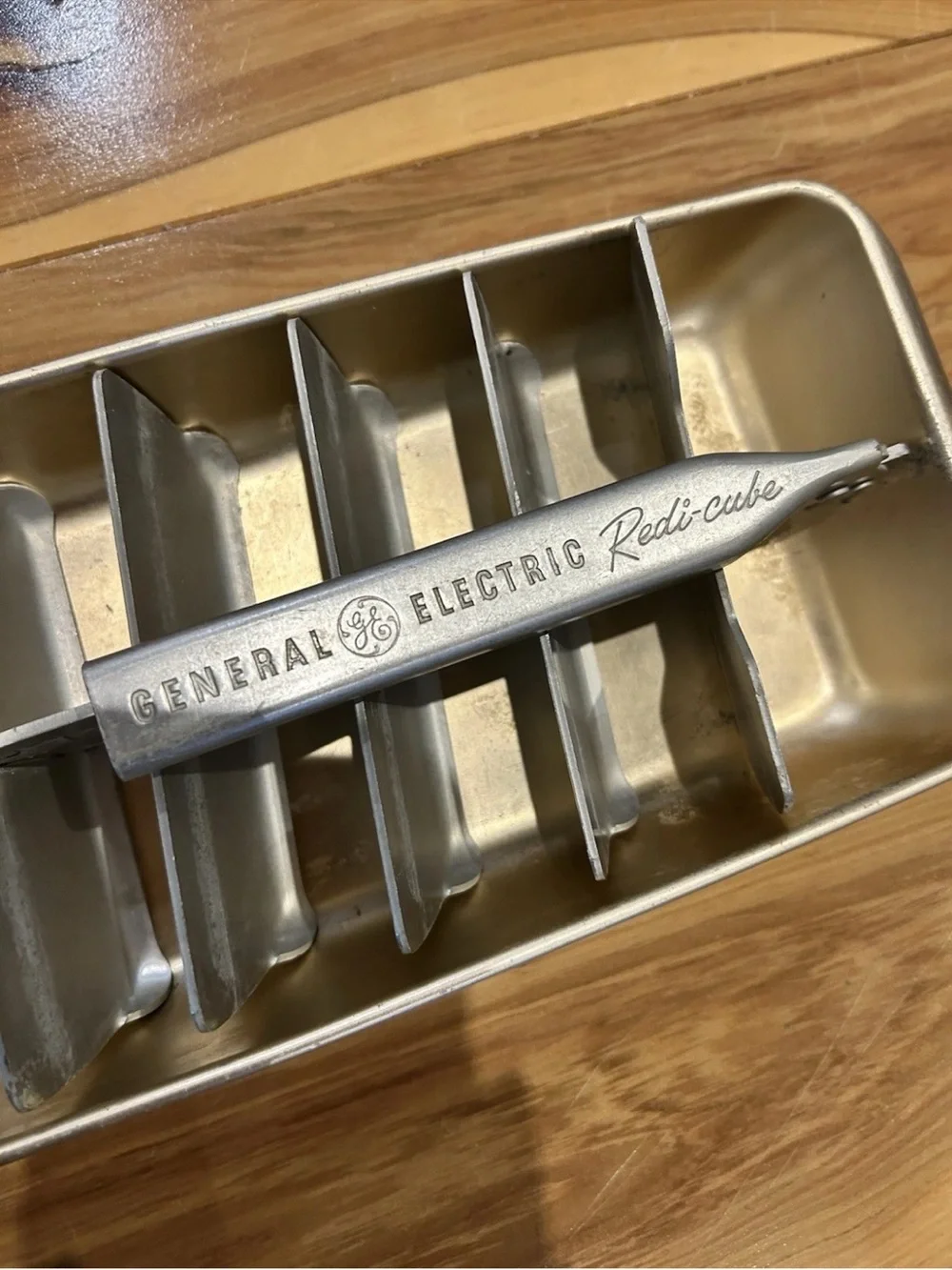 VTG Ice Cube Tray Aluminum Gold Color General Electric Redi-Cube